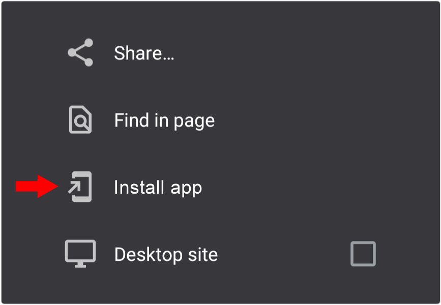 Android Google Chrome Browser Install Icon